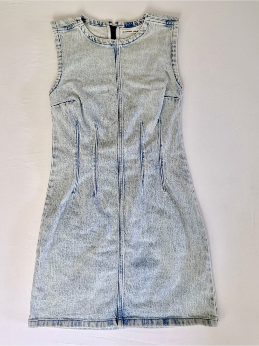 Abercrombie & Fitch Shell Denim Light Wash Mini Dress XS - Picture 3 of 14